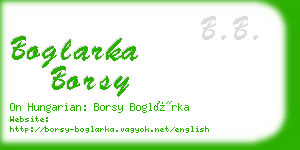 boglarka borsy business card